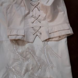 Women's  leather  vest/skirt